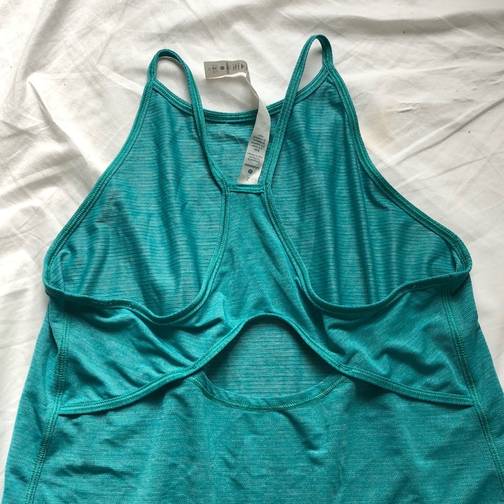 teal Lululemon tank top